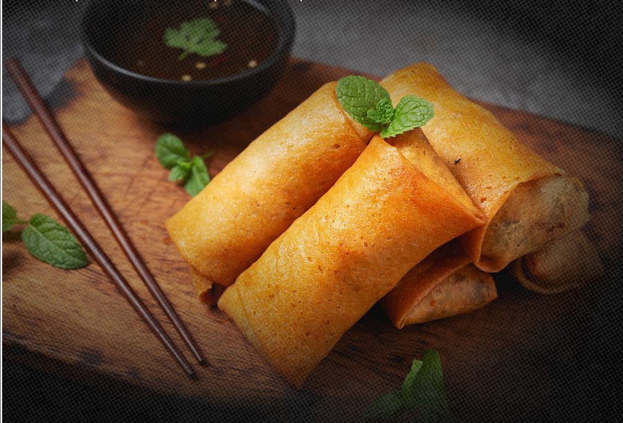 7. Mini Spring Rolls (6 pcs, vegetarian)